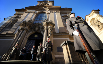 Ekumenická bohoslužba ke Dni válečných veteránů ve vojenském kostele sv. Jana Nepomuckého v Praze na Hradčanech.  Foto: Jan Schejbal
