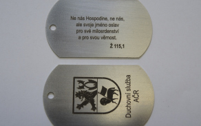 "Psí známka" s Biblickým citátem