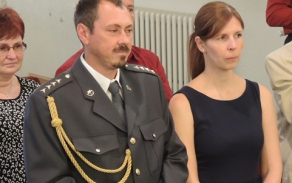 Vojenský kaplan Michal Balek při své bohoslužbě vyslání.