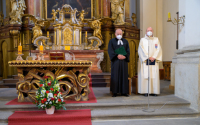 Ekumenické bohoslužbě předsedali plukovník gšt. Jaroslav Knichal a Pavel Ruml