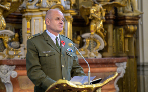 Evangelium přečetl kaplan Velitelství pro operace podplukovník Vladimír Hudousek