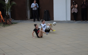 Ukázka Freestyle fotbalu.